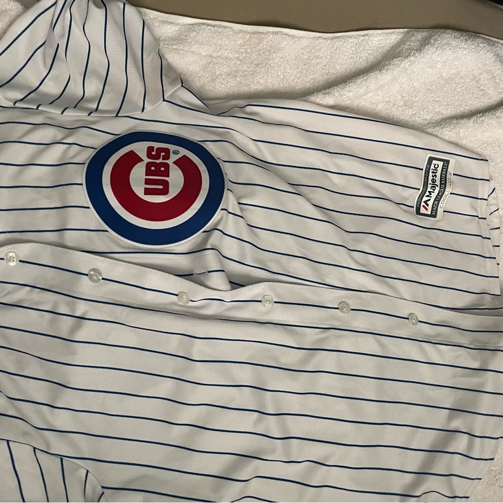 Chicago Cubs Jersey Kris Bryant # 17 Used Medium Men’s Stain on bottom back